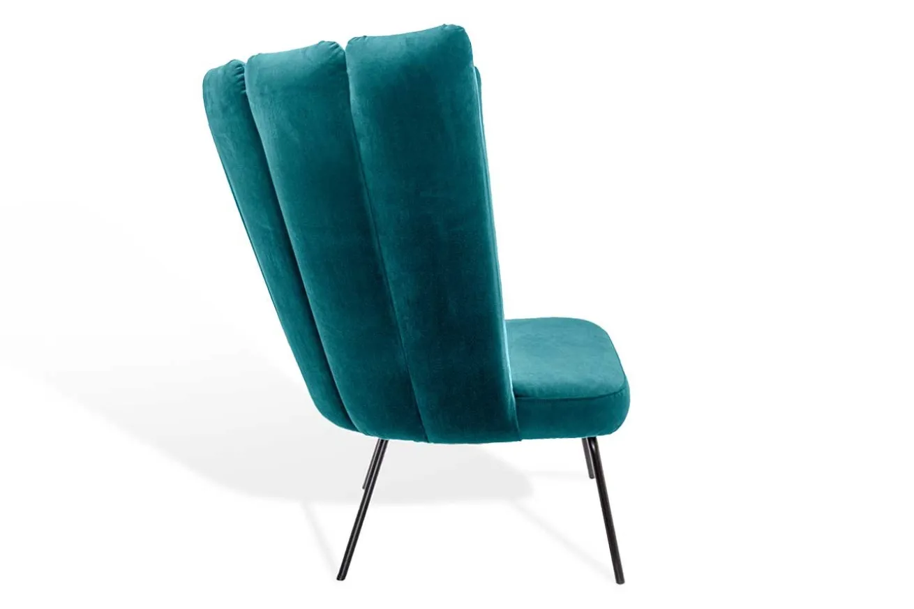 Sessel Gaia Calice Samt petrol