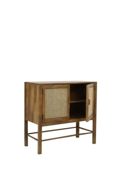 Sideboard Nele Holz Rattan 88x40 cm