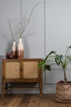 Sideboard Nele Holz Rattan 88x40 cm