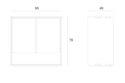 Sideboard Nordic Eiche massiv B 80 cm