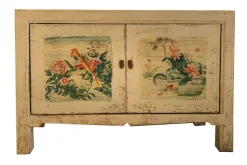Sideboard Shanxi weiß flower 130cm