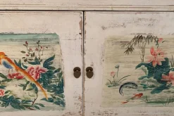 Sideboard Shanxi weiß flower 130cm