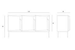 Sideboard Stairs Eiche natur B 150 cm