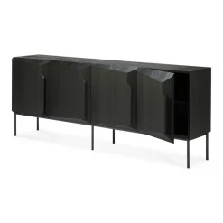 Sideboard Stairs Eiche schwarz B 200 cm