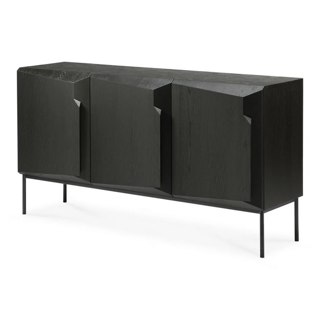 Sideboard Stairs Eiche schwarz B 150 cm