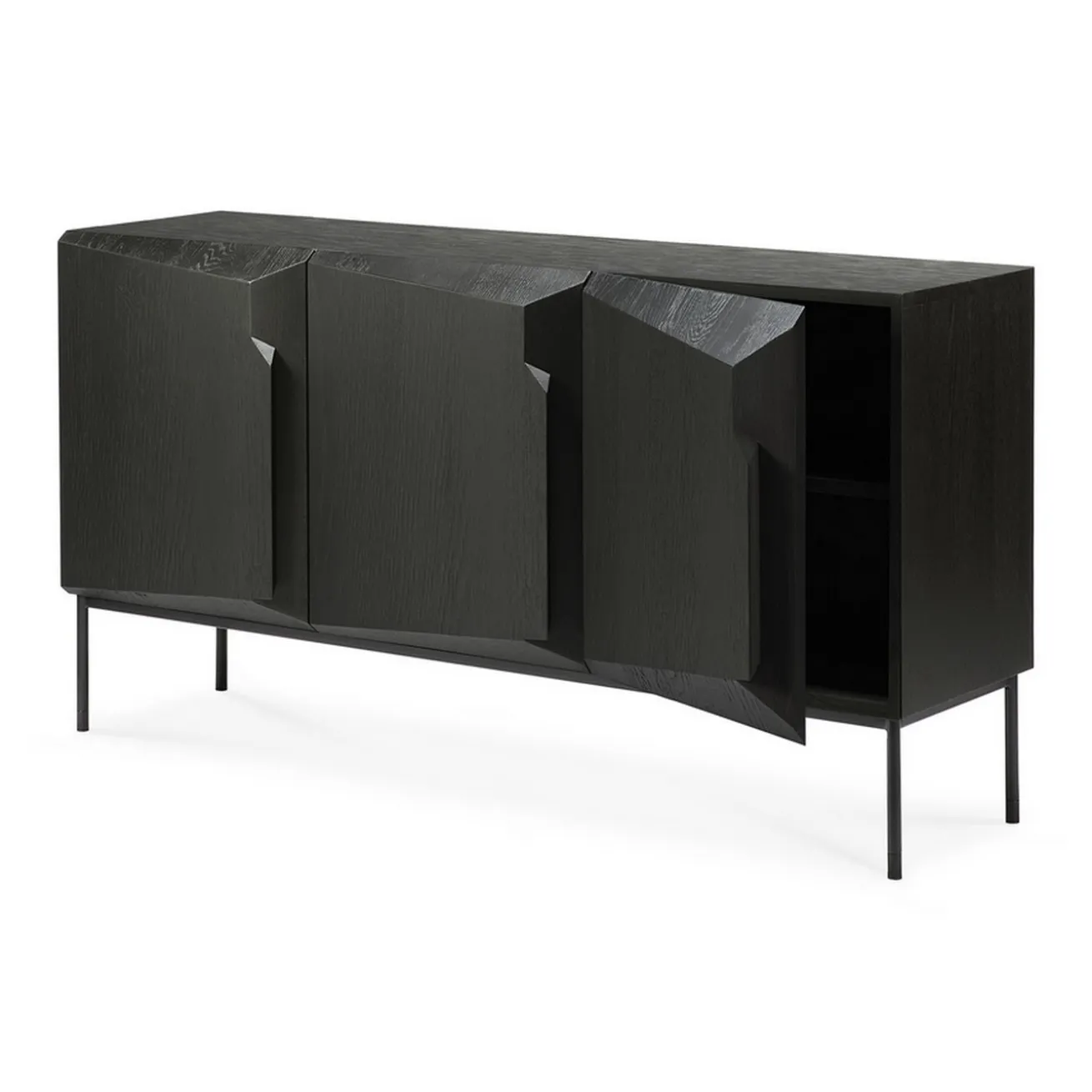 Sideboard Stairs Eiche schwarz B 150 cm