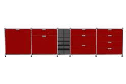 Sideboard System 180 rot B 327 cm