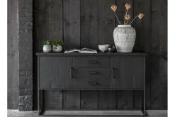 Sideboard Timeless Black Teak schwarz B 158cm