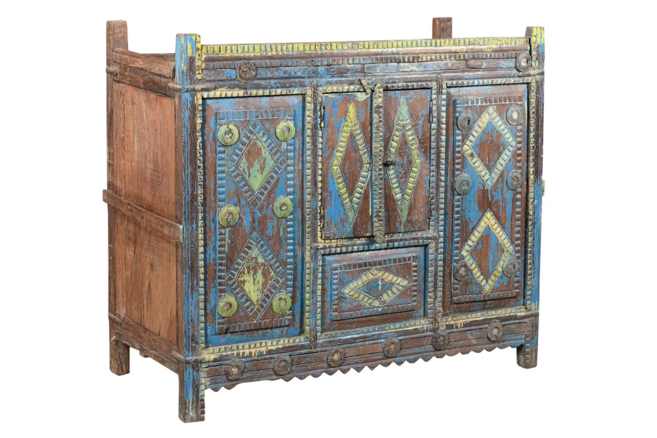 Sideboard Vintage blau gelb