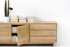 Sideboard Wave Eiche massiv B 205 cm