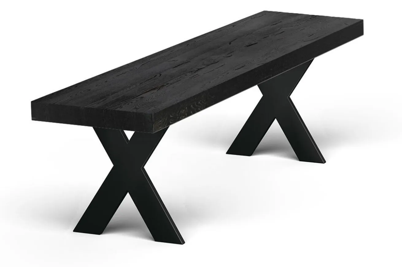 Sitzbank DEN Eiche schwarz 180cm
