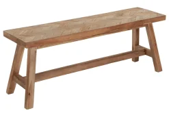 Sitzbank Herringbone recycletes Teakholz B 120 cm