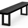 Sitzbank Laytham Eiche schwarz 140cm