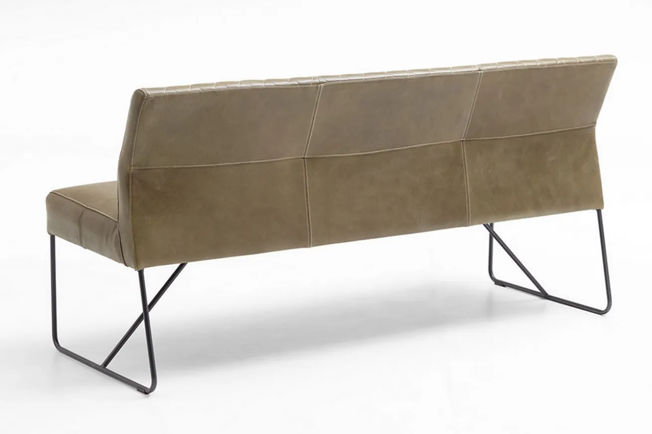 Sitzbank Leder grün 140*90*70 cm