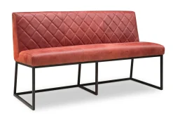 Sitzbank Ora 3-Sitzer Leder rot