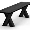 Sitzbank Riverside Eiche schwarz 180cm