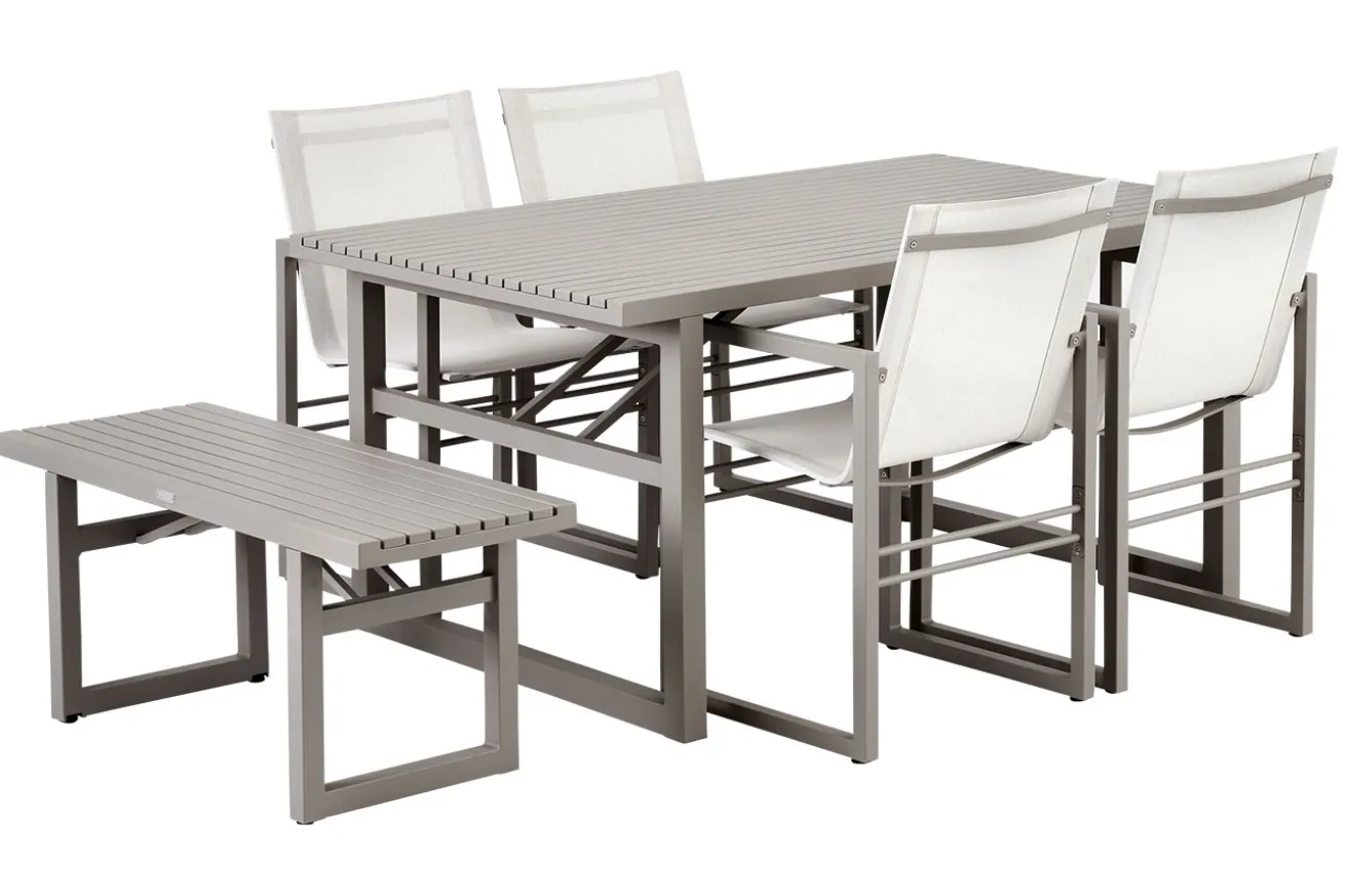 Sitzbank Vevi Aluminium beige 105cm
