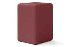 Sitzhocker Basic Leder rot