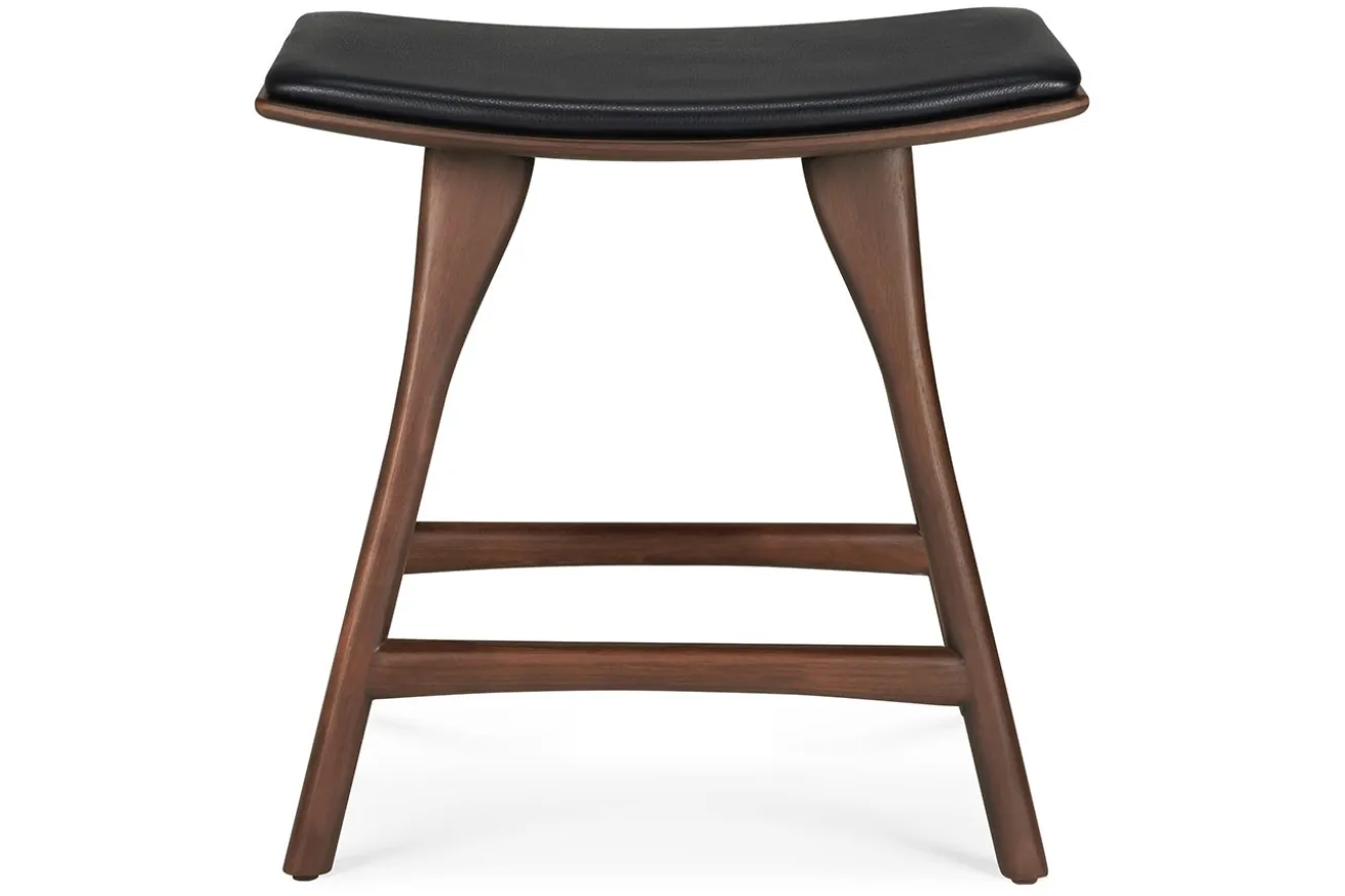 Sitzhocker Osso Teak gepolstert