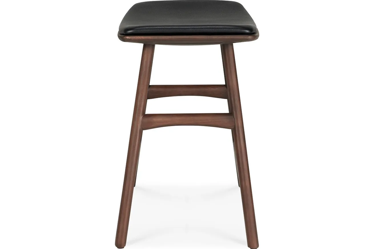 Sitzhocker Osso Teak gepolstert
