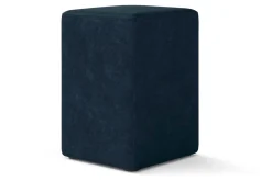 Sitzhocker Samt blau