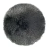 Sitzkissen Lammfell anthrazit rund