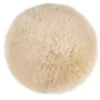 Sitzkissen Lammfell beige rund