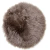 Sitzkissen Lammfell braun rund