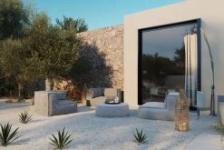 Sitzkissen Silky Outdoor rund beige