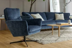 Sofa 3 Sitzer Impala Classic Samt dunkelblau
