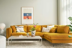 Sofa 3,5 Sitzer Sigrid Stoff dunkelgrau