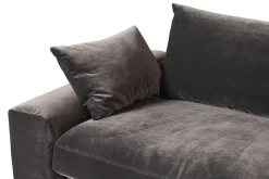 Sofa 4 Sitzer Stoff Veloursamt anthrazit