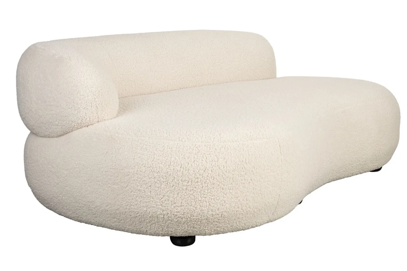 Sofa Noxx 2 Sitzer Boucle Stoff weiss
