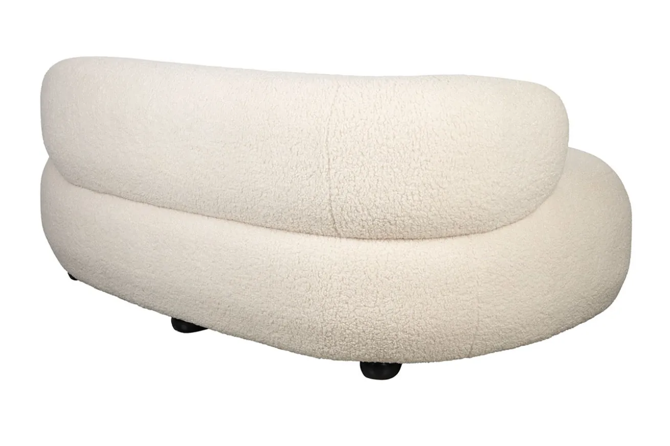 Sofa Noxx 2 Sitzer Boucle Stoff weiss