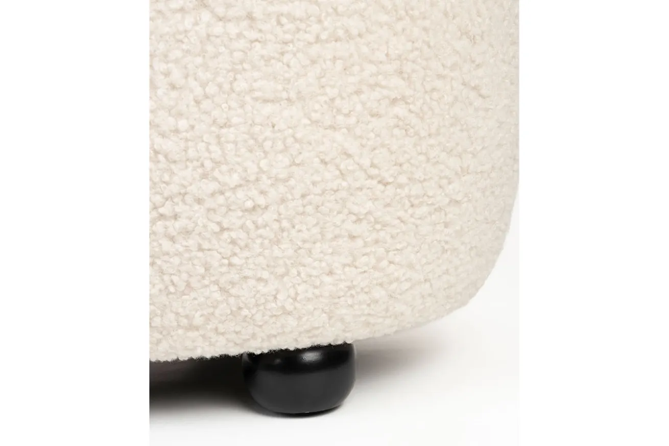 Sofa Noxx 2 Sitzer Boucle Stoff weiss