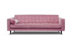 Sofa Olyvia 3 Sitzer Stoff pink 215*67*90 cm