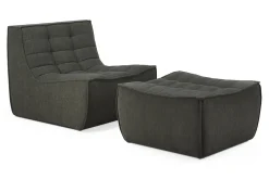 Sofaelement N701 Fußhocker eckig