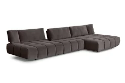 Sofakombination Belina Stoff grau