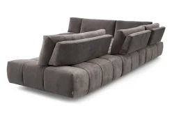 Sofakombination Belina Stoff grau