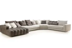 Sofalandschaft Bella XXXL beige dunkelbraun