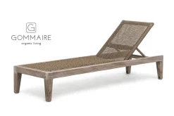 Sonnenliege Lisa rollbar Teak grau