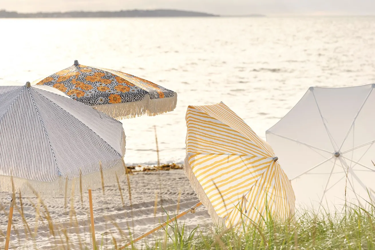 Sonnenschirm Gatsby gelb gestreift