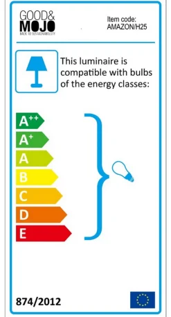 Stehlampe Andes Bambus natur schwarz H 176