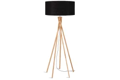 Stehlampe Kilimanjaro Bambus Textil schwarz