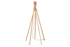 Stehlampe Kilimanjaro Bambus Textil schwarz