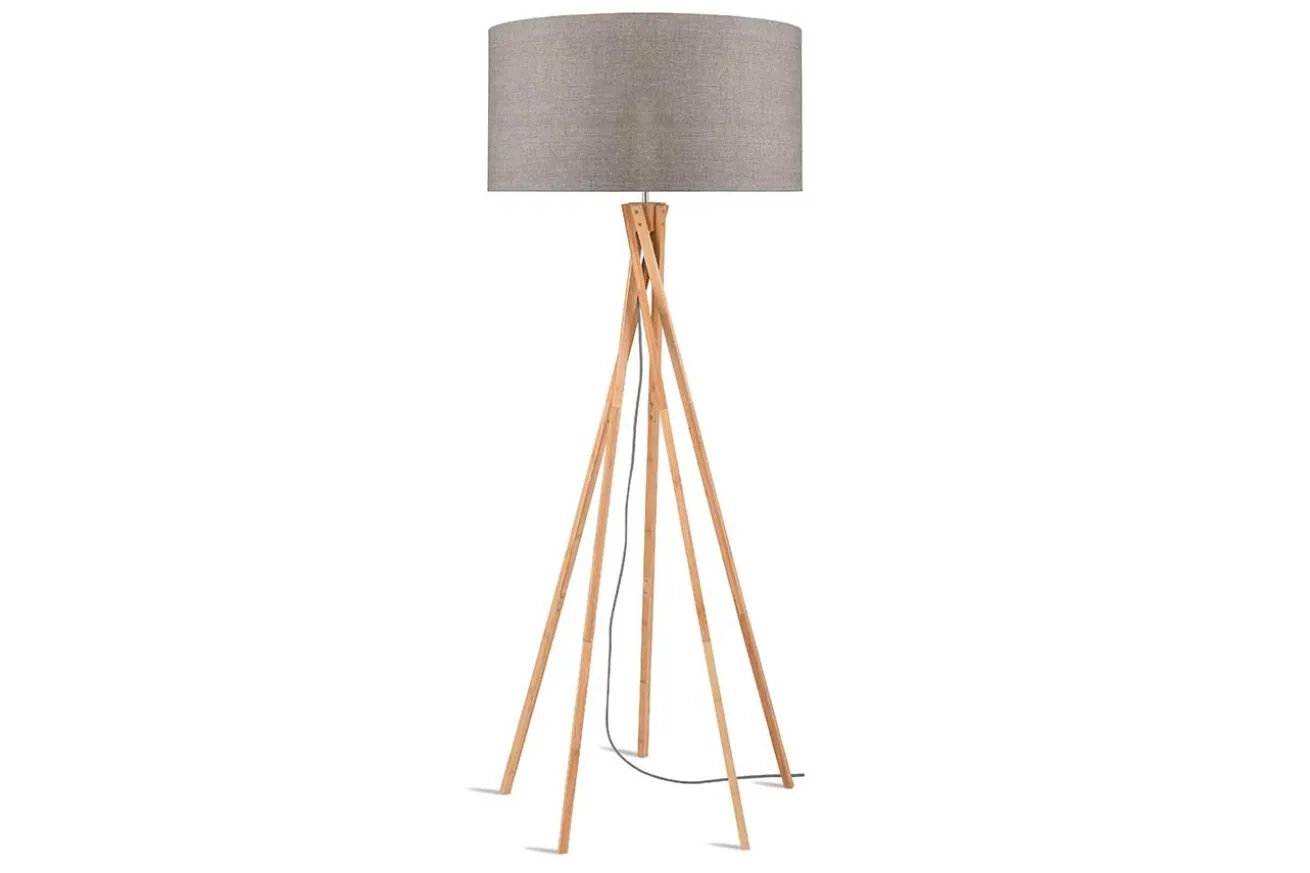 Stehlampe Kilimanjaro Bambus Textil beige