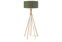 Stehlampe Kilimanjaro Bambus Textil grün