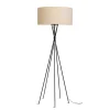 Stehlampe Lima schwarz natur H 170