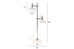 Stehleuchte Messing h 163 cm