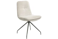Stuhl Bilbao Cord hellgrau drehbar